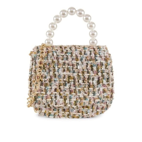 NEW Imoga Kids Tweed Chain Crossbody Bag - Picture 1 of 5